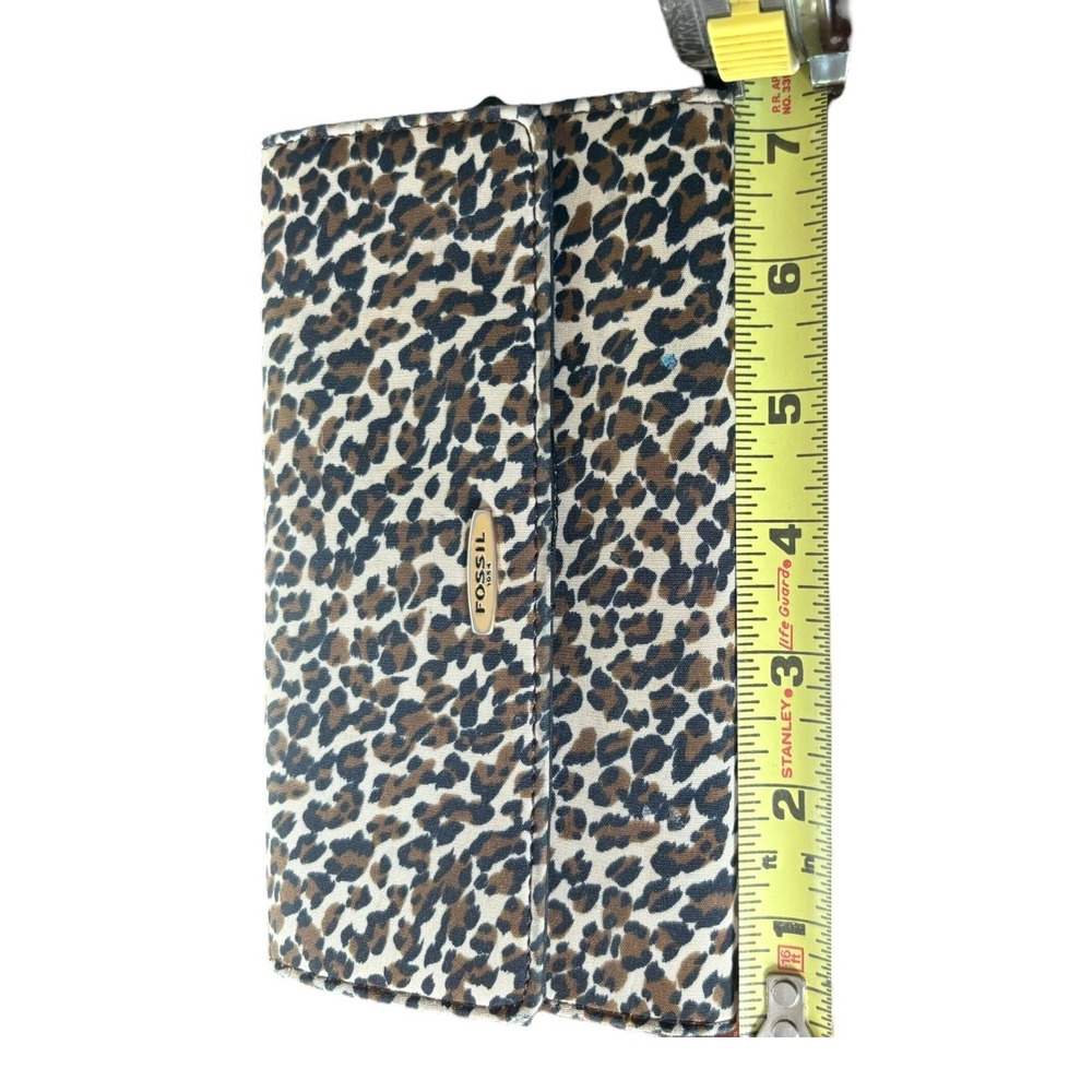 RARE Fossil Cheetah Nylon Wallet - Vintage Animal Print Bi-Fold Organizer HTF! - Picture 5 of 6